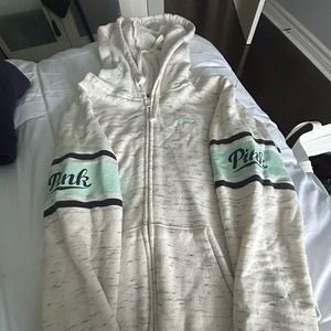 PINK (Victoria Secret) Zip-up Sweatshirt Medium
